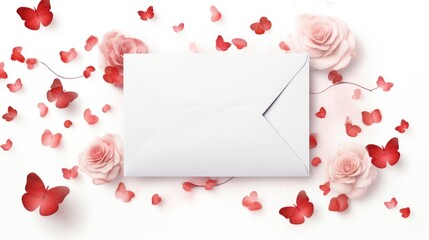 Romantic Love Letter Concept Blank Paper, Background Image,Valentine Background Images, Hd