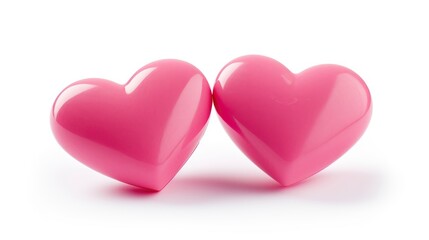 Fototapeta premium Two Pink Valentines Candy Hearts , Background Image,Valentine Background Images, Hd