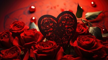 Valentine Card Hearts Red Rose, Background Image,Valentine Background Images, Hd