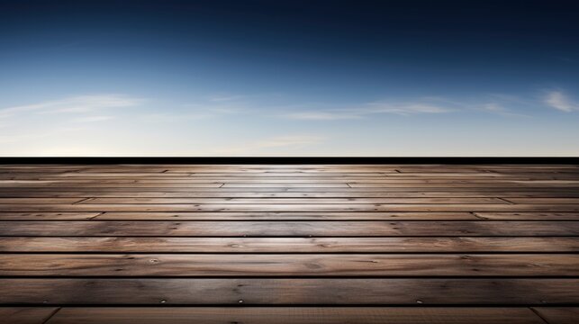 Empty Wooden Deck Table Over Rustic Photorealistic, Background Image,Valentine Background Images, Hd