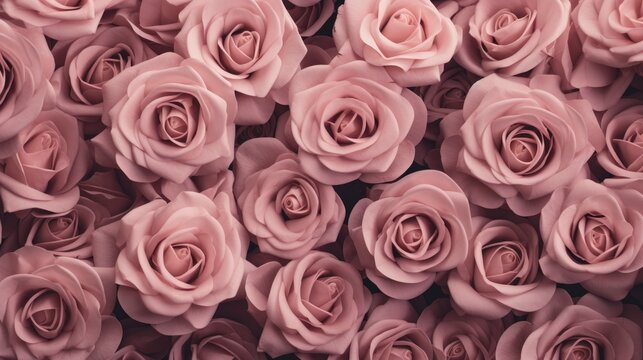 Floral Pattern Made Pink Beige Roses , Background Image,Valentine Background Images, Hd