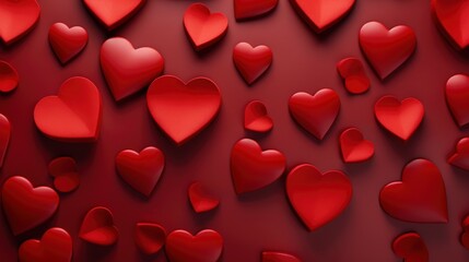 Valentines Day Background Red Hearts, Background Image,Valentine Background Images, Hd