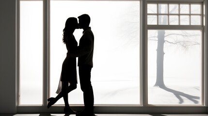 Fototapeta premium Beautiful Young Couple Home Hugging, Background Image,Valentine Background Images, Hd