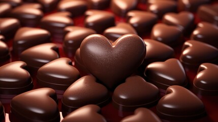 Fototapeta premium Chocolate Candies Heart, Background Image,Valentine Background Images, Hd