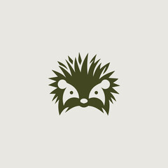 ハリネズミをシンボリックに用いたロゴのベクター画像 © 大樹 菅