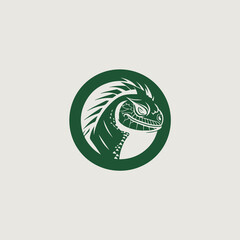 イグアナをシンボリックに用いたロゴのベクター画像