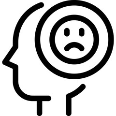 sad mind icon