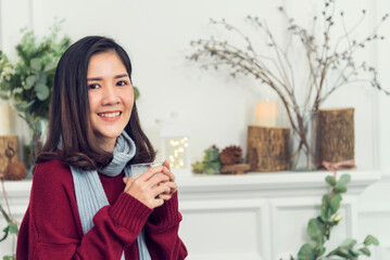 Portrait Asian women happiness smiling laugh happy person looking at camera. Beautiful happy girl portrait joy cheerful. Beauty women smile laughing. Confidence females candid shot smiling face.