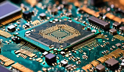 PC Microchip Processor and Motherboard Background,,,,
Digital Data Science Microchip Technology