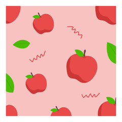 Colorful fruit pattern. Orange, lemon, banana, watermelon, apple, tropical fruits pattern for background.