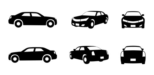 Car icon set isolated on the background. Ready to apply to your design. Vector illustration.