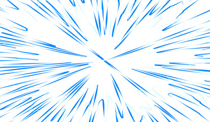 Fototapeta premium zoom anime blue speed line for comic 