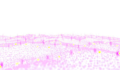 3D abstract digital technology pink light particles wave
