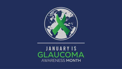 Vector illustration on the theme of Glaucoma awareness month observed each year during January.banner, Holiday, poster, card and background design.