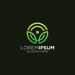 modern mature organic product company logo design