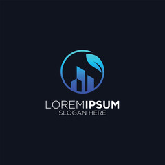 simple attractive property agent logo design