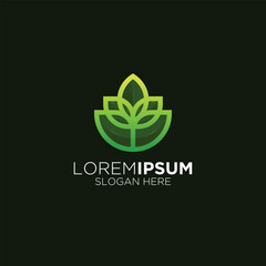 creative leaf green logo