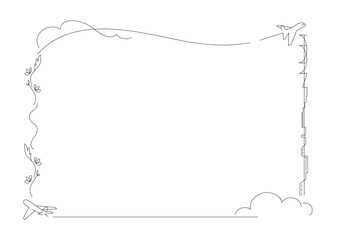 ちょうどいい旅行フレーム_ベクター素材 © すな 海山