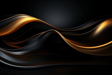 Abstract stylish golden and white wave banner