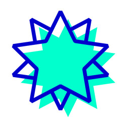 星を表す2色スタイルのアイコン