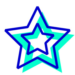 星を表す2色スタイルのアイコン