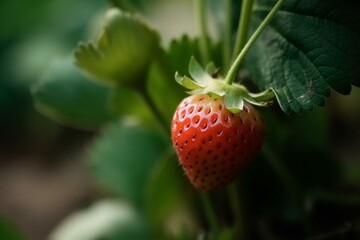 strawberry in the garden. Generative AI