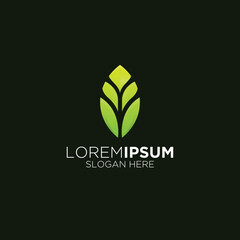 agricultural business leaf logo design