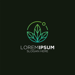 herbal medicine green leaf logo