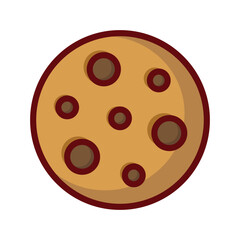Cookie biscuit icon vector on trendy design