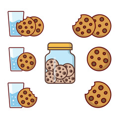 Cookie biscuit icon vector on trendy design