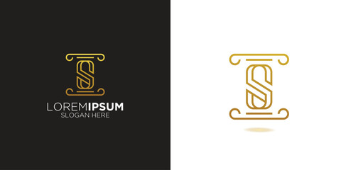 elegant mature alphabet S logo design