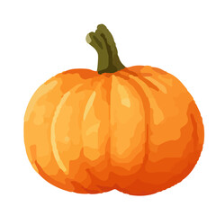 Watercolor Pumpkin. Fresh and healthy vegetables. Farm vegetables. fall autumn Pumpkin element Png.