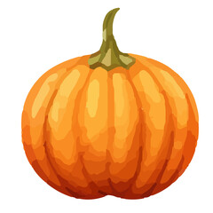 Watercolor Pumpkin. Fresh and healthy vegetables. Farm vegetables. fall autumn Pumpkin element Png.