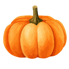 Watercolor Pumpkin. Fresh and healthy vegetables. Farm vegetables. fall autumn Pumpkin element Png.