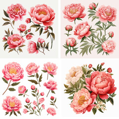 save invitation postcard rose watercolor wedding label romantic birthday border greeting elegant