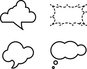 Speech Bubble set. Comic speech bubbles. Talk bubble. Cloud speech bubbles collection