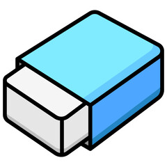 Eraser icon are typically used in a wide range of applications, including websites, apps, presentations, and documents related to writing, drawing, and office work.