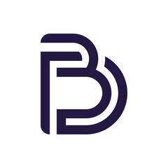 Monogram initial b letter mark logo design. Monogram design vector b logo. Monogram initial letter mark b logo. Design simple b monogram