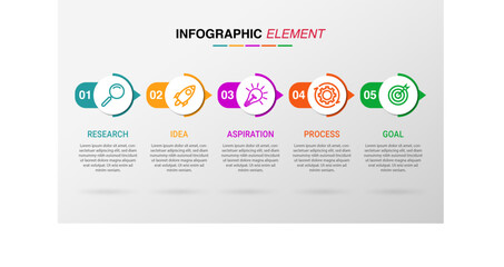 Creative business infographic template with 4 options, Infographics Template.