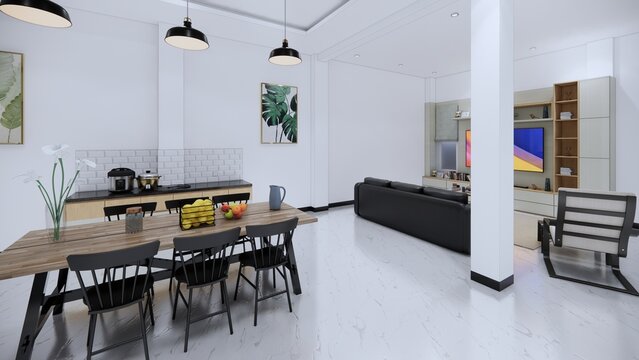 interior design home minimalis  with hpl finish