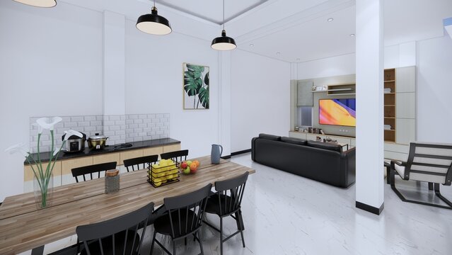 interior design home minimalis  with hpl finish