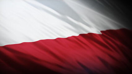 3d rendering illustration of Poland flag waving