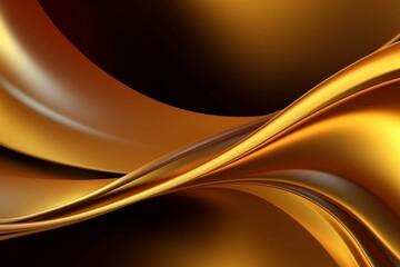 Abstract golden waves with luxurious metallic lines background. Generative AI