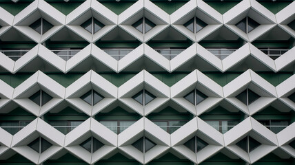 Minimalist urban architecture with geometric patterns.