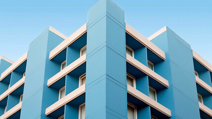 Minimalist urban architecture with geometric patterns.