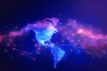Fototapeta na wymiar cyber global network 