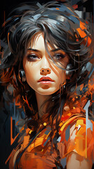 portrait of a woman in mask