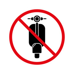 no scooter allowed sign icon vector
