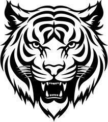 tiger logo on white background