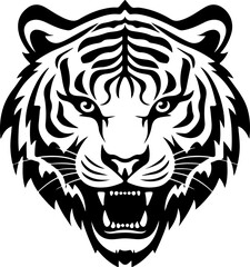 tiger logo on white background